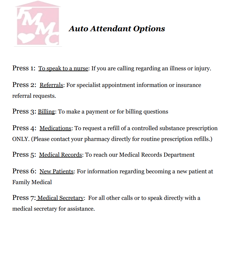 A picture of an auto attendant options page.